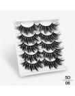 SEXYSHEEP 5Pairs 20-25mm 3D Faux Mink włosów sztuczne rzęsy naturalne/grube długie rzęsy Wispy makijaż uroda rozszerzenie narzęd