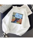 Bluza z kapturem w stylu harajuku dla dziewczynek Cat Mouse biała i różowa topy z kapturem damska bluza z długim rękawem zimowe 
