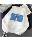 Bluza z kapturem w stylu harajuku dla dziewczynek Cat Mouse biała i różowa topy z kapturem damska bluza z długim rękawem zimowe 