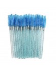 50 sztuk pędzle do makijażu pędzle do makijażu jednorazowy tusz do rzęs aplikator różdżka Multicolors Eye Lashes pędzel kosmetyc