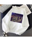 Bluza z kapturem w stylu harajuku dla dziewczynek Cat Mouse biała i różowa topy z kapturem damska bluza z długim rękawem zimowe 