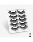 SEXYSHEEP 5Pairs 20-25mm 3D Faux Mink włosów sztuczne rzęsy naturalne/grube długie rzęsy Wispy makijaż uroda rozszerzenie narzęd