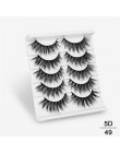 SEXYSHEEP 5Pairs 20-25mm 3D Faux Mink włosów sztuczne rzęsy naturalne/grube długie rzęsy Wispy makijaż uroda rozszerzenie narzęd