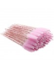 50 sztuk pędzle do makijażu pędzle do makijażu jednorazowy tusz do rzęs aplikator różdżka Multicolors Eye Lashes pędzel kosmetyc