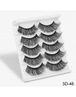 SEXYSHEEP 5Pairs 20-25mm 3D Faux Mink włosów sztuczne rzęsy naturalne/grube długie rzęsy Wispy makijaż uroda rozszerzenie narzęd
