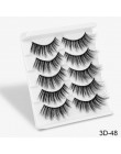 SEXYSHEEP 5Pairs 20-25mm 3D Faux Mink włosów sztuczne rzęsy naturalne/grube długie rzęsy Wispy makijaż uroda rozszerzenie narzęd