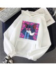 Bluza z kapturem w stylu harajuku dla dziewczynek Cat Mouse biała i różowa topy z kapturem damska bluza z długim rękawem zimowe 