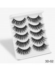SEXYSHEEP 5Pairs 20-25mm 3D Faux Mink włosów sztuczne rzęsy naturalne/grube długie rzęsy Wispy makijaż uroda rozszerzenie narzęd