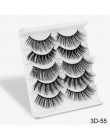 SEXYSHEEP 5Pairs 20-25mm 3D Faux Mink włosów sztuczne rzęsy naturalne/grube długie rzęsy Wispy makijaż uroda rozszerzenie narzęd