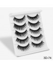 SEXYSHEEP 5Pairs 20-25mm 3D Faux Mink włosów sztuczne rzęsy naturalne/grube długie rzęsy Wispy makijaż uroda rozszerzenie narzęd