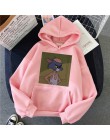 Bluza z kapturem w stylu harajuku dla dziewczynek Cat Mouse biała i różowa topy z kapturem damska bluza z długim rękawem zimowe 
