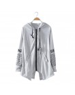 Kobiety Zipper nadruk bluzy z kapturem asymetryczny sweter sportowe litery bluza z kapturem nieregularne brzegi Casual Sport Par