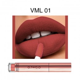 O.TWO.O matowy szminka płyn wodoodporny, długi, trwały aksamitny błyszczyk makijaż gładki Pigment odcień ust czerwone usta kosme