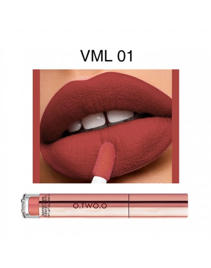 O.TWO.O matowy szminka płyn wodoodporny, długi, trwały aksamitny błyszczyk makijaż gładki Pigment odcień ust czerwone usta kosme