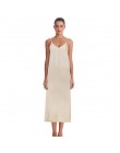 Wysokiej jakości sukienka dla kobiet letnia sukienka spaghetti satynowy bardzo miękka gładka M30262
