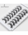 2/5/8 Pairs lashes naturalne długie 3D sztuczne rzęsy z norek grube ręcznie pełne rzęsy objętość miękkie Mink sztuczne rzęsy