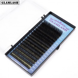 GLAMLASH Mix 7 ~ 15 mm 16 linii handmade koreański pbt przedłużanie rzęs naturalne miękkie sztuczne rzęsy z norek rzęsy do przed