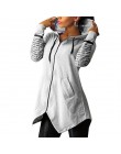Kobiety Zipper nadruk bluzy z kapturem asymetryczny sweter sportowe litery bluza z kapturem nieregularne brzegi Casual Sport Par
