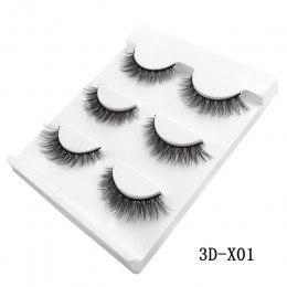 3 Pairs naturalne sztuczne rzęsy gruby makijaż prawdziwe 3d rzęsy z norek miękkie przedłużanie rzęs sztuczne rzęsy rzęsy długa n