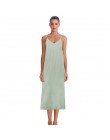 Wysokiej jakości sukienka dla kobiet letnia sukienka spaghetti satynowy bardzo miękka gładka M30262