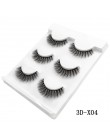 3 Pairs naturalne sztuczne rzęsy gruby makijaż prawdziwe 3d rzęsy z norek miękkie przedłużanie rzęs sztuczne rzęsy rzęsy długa n