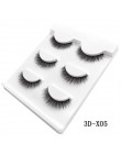 3 Pairs naturalne sztuczne rzęsy gruby makijaż prawdziwe 3d rzęsy z norek miękkie przedłużanie rzęs sztuczne rzęsy rzęsy długa n