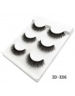 3 Pairs naturalne sztuczne rzęsy gruby makijaż prawdziwe 3d rzęsy z norek miękkie przedłużanie rzęs sztuczne rzęsy rzęsy długa n