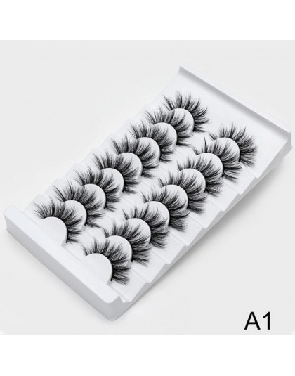 2/5/8 Pairs lashes naturalne długie 3D sztuczne rzęsy z norek grube ręcznie pełne rzęsy objętość miękkie Mink sztuczne rzęsy
