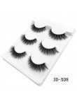 3 Pairs naturalne sztuczne rzęsy gruby makijaż prawdziwe 3d rzęsy z norek miękkie przedłużanie rzęs sztuczne rzęsy rzęsy długa n