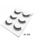 3 Pairs naturalne sztuczne rzęsy gruby makijaż prawdziwe 3d rzęsy z norek miękkie przedłużanie rzęs sztuczne rzęsy rzęsy długa n