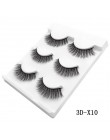 3 Pairs naturalne sztuczne rzęsy gruby makijaż prawdziwe 3d rzęsy z norek miękkie przedłużanie rzęs sztuczne rzęsy rzęsy długa n