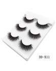 3 Pairs naturalne sztuczne rzęsy gruby makijaż prawdziwe 3d rzęsy z norek miękkie przedłużanie rzęs sztuczne rzęsy rzęsy długa n