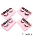 3 Pairs naturalne sztuczne rzęsy gruby makijaż prawdziwe 3d rzęsy z norek miękkie przedłużanie rzęs sztuczne rzęsy rzęsy długa n