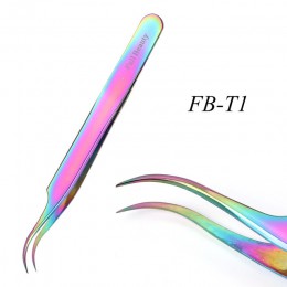 1 sztuk podkręcone proste pincety Rainbow przedłużanie rzęs Nails Decor Picker martwa skóra Remover Manicure makijaż paznokci na
