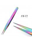 1 sztuk podkręcone proste pincety Rainbow przedłużanie rzęs Nails Decor Picker martwa skóra Remover Manicure makijaż paznokci na