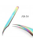 1 sztuk podkręcone proste pincety Rainbow przedłużanie rzęs Nails Decor Picker martwa skóra Remover Manicure makijaż paznokci na