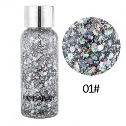 Eyeshadow Glitter krem łagodzący paznokci włosów ciała twarzy brokat żel Art Flash serce luźne cekiny krem festiwal strona dekor