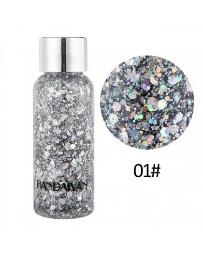 Eyeshadow Glitter krem łagodzący paznokci włosów ciała twarzy brokat żel Art Flash serce luźne cekiny krem festiwal strona dekor