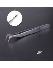 1 sztuk podkręcone proste pincety Rainbow przedłużanie rzęs Nails Decor Picker martwa skóra Remover Manicure makijaż paznokci na