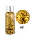 Eyeshadow Glitter krem łagodzący paznokci włosów ciała twarzy brokat żel Art Flash serce luźne cekiny krem festiwal strona dekor