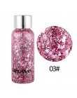 Eyeshadow Glitter krem łagodzący paznokci włosów ciała twarzy brokat żel Art Flash serce luźne cekiny krem festiwal strona dekor