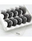 2/5/8 Pairs lashes naturalne długie 3D sztuczne rzęsy z norek grube ręcznie pełne rzęsy objętość miękkie Mink sztuczne rzęsy