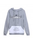 Gorąca sprzedaż jesień moda mężczyzna kobiet kreskówka totoro bluza z kapturem bluza sweter unisex bluza wiosna na co dzień płas