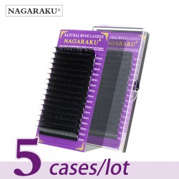 NAGARAKU 5 tacek przedłużanie rzęs wysokiej jakości faux mink pojedyncze rzęsy jeden rozmiar sztuczne rzęsy miękkie i naturalne
