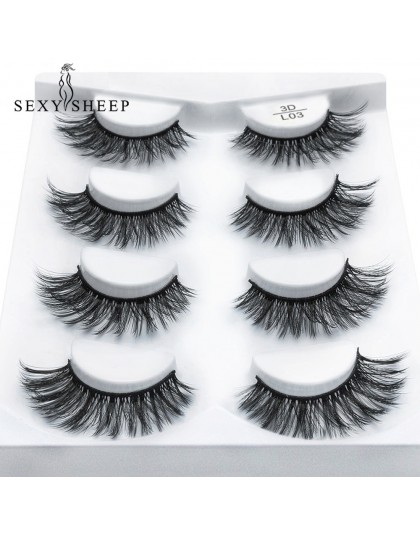 SEXYSHEEP 2/4 pairs naturalne sztuczne rzęsy sztuczne rzęsy długi makijaż 3d rzęsy z norek rzęsy sztuczne rzęsy dla urody