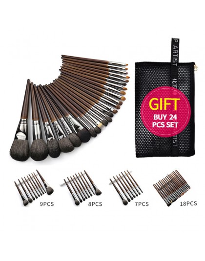 OVW Natural Goat Hair pędzle do cieni do makijażu zestaw nabor kistey Crease mieszanie podświetlanie pędzel pinceaux maquillage 