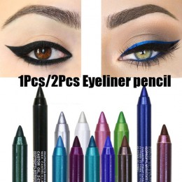 Nowy eyeliner ołówek długotrwały wodoodporny Pigment zielono-brązowy czarny Eyeiner Pen kobiety moda kolor oczu makijaż kosmetyk