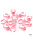 Hurtownie 50/100Pcs jednorazowe klej do przedłużania rzęs pierścienie, klej do przedłużania rzęs pojemnik na klej uchwyt klej po