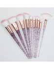 10 sztuk pędzle do makijażu z motywem jednorożca zestaw diamentowy kryształowy uchwyt mieszania fundacja Powder Eyeshadow pędzel