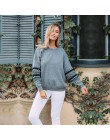 Jesień 2019 moda Streetwear z długim rękawem O-Neck kobiety bluzy luźne różowe topy Patchwork sweter bluza kobiety ubrania